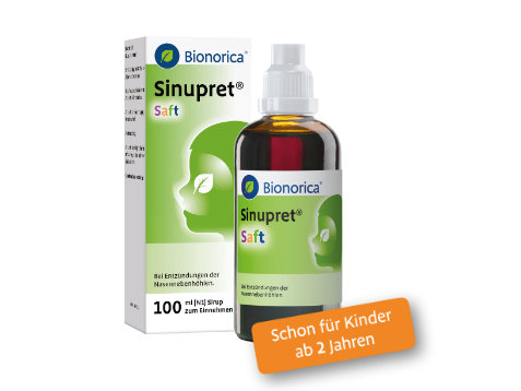 Sinupret Saft Flasche mit Packung